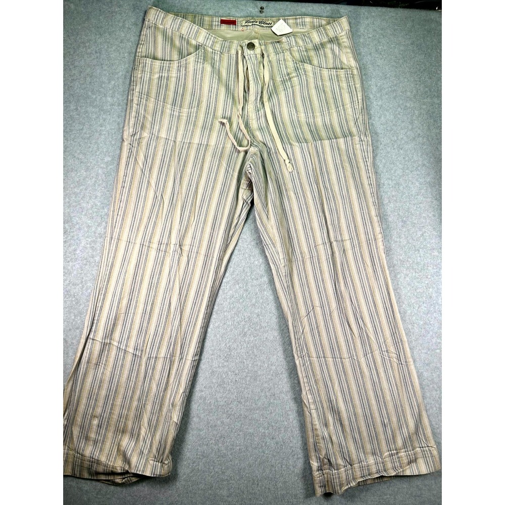 VTG Paris Blues Soulmate Pants Womens 16W Multicolor Striped Cotton Straight Leg